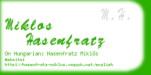 miklos hasenfratz business card